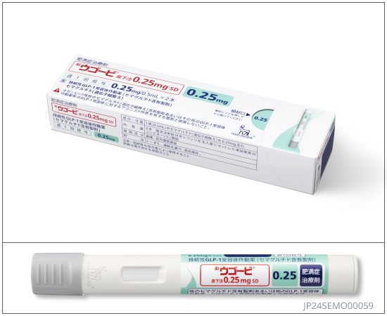 ウゴービ（Wegovy）0.25mg 製剤パッケージ